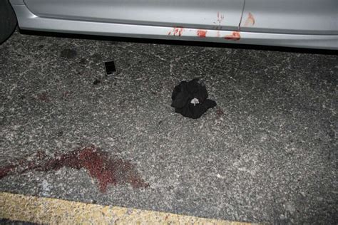 graphic crime scene  show aftermath  gun battle  strip