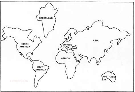 map   world continents coloring page wallpaper ideas wallpaper