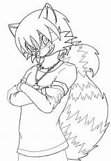 Furry Lineart Raccoon Line Coloring Base Drawing Fox Pages Template Drawings Deviantart Getdrawings sketch template