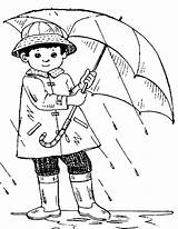 Kolorowanki Deszcz Raining Dzieci Rainy sketch template