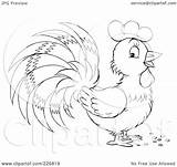 Rooster Coloring sketch template