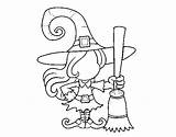 Witch Broomstick Coloring Coloringcrew sketch template