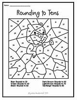 Tens Groundhog Rounding Hundreds sketch template
