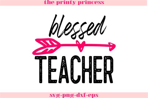 blessed teacher svg teacher svg design file  svgs design