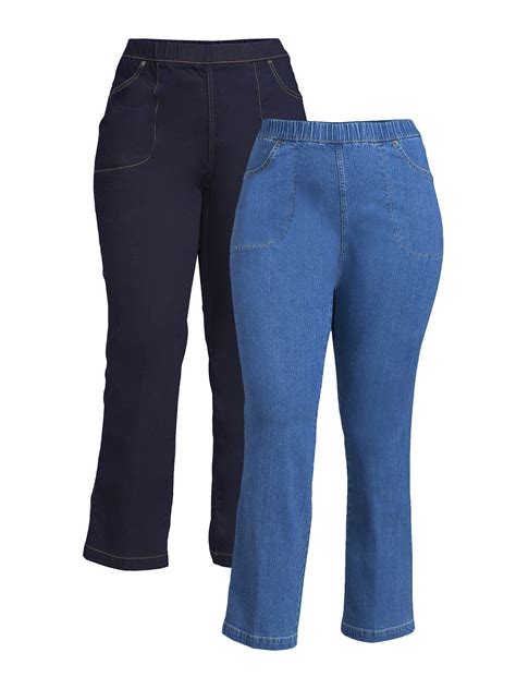 just my size women s plus size 4 pocket stretch bootcut jeans 2 pack