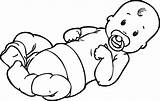 Baby Drawing Newborn Coloring Colouring Pages Boy Shower Clipartmag sketch template