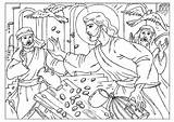 Malvorlage Jesus Templo Ausmalbilder Colorare Tempio Cleansing Cleanses Jezus Abendmahl Zondag Boos Disegni sketch template