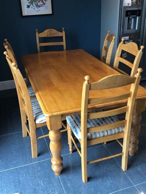 solid pine dining room table   chairs  garforth west