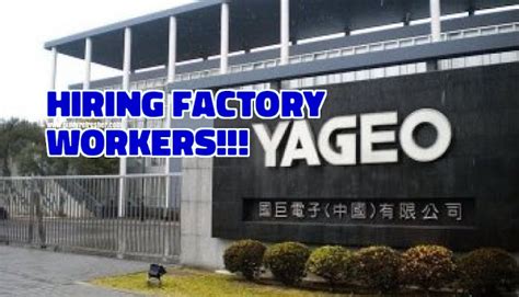 taiwan hiring factory workers  yageo corporation  tenglong intl manpower corp