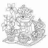 Coloring Pages Tea Adults Mandala Colouring Adult Coffee Book Choose Board Books Outline sketch template