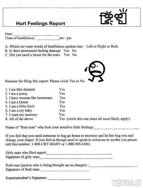 hurt feelings report wgranepl