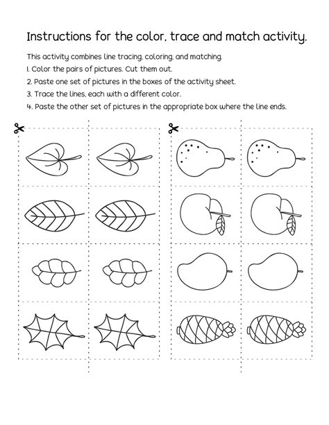 tracing  matching instruction preschool