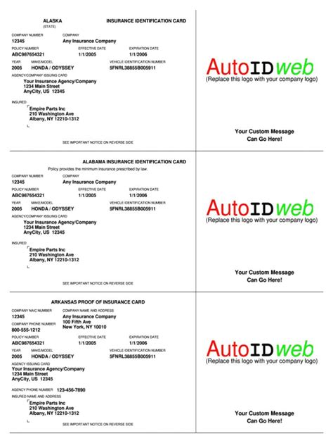 car insurance template   printable templates