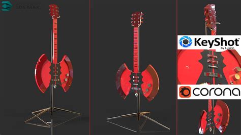 electric guitar ax guitar  model cgtrader