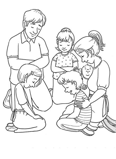 family  lords prayer coloring page coloring sky