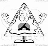 Nacho Scared Mascot Clipart Cartoon Outlined Coloring Vector Thoman Cory Drawing Getdrawings Royalty sketch template