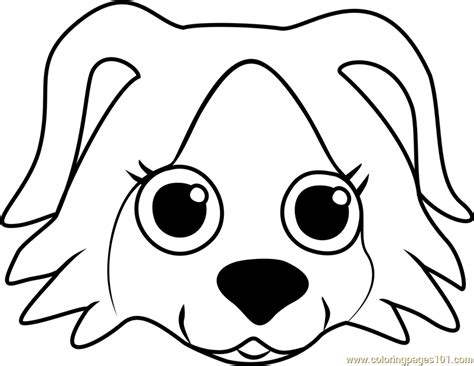 border collie puppy face coloring page  kids  pet parade