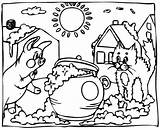 Magic Pot Porridge Coloring Kids Mama Pages Choose Board Worksheets sketch template