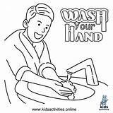 Pages Coloring Wash Hands Hand Handwashing Hygiene Washing Activities Colouring Kids sketch template