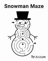 Maze Snowman Mazes Christmas Kids Printable Preschool Museprintables Activity Winter Easy Sheets Holiday Puzzle Worksheets Coloring sketch template