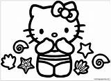 Kitty Hello Pages Summer Coloring Color Kids Online sketch template