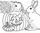 Bunny Coloring Pumpkin Rhyme Nursery Series Peter sketch template