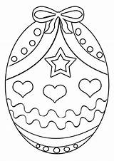 Egg Easter Coloring Plain Pages Getcolorings sketch template