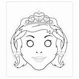 Prinsessen Masker Kleurplaat Knutselen Cinderella Maskers Kleurplaten Afdrukken Lobbes Prinses Bezoeken Afkomstig Ontdek Ideeën sketch template