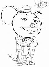 Sing Coloring Pages Movie Characters Printable Mouse Mike Kids Colouring Hollywood Book Sign Drawing Little Sheets Color Azcoloring Print Wizard sketch template