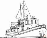 Colorare Tug Trawler sketch template