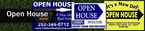 custom open house signs