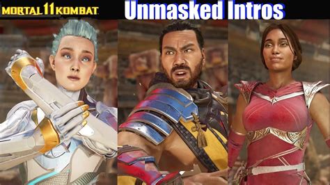 Mk11 Unmasked Intros And Reaction Faces Mortal Kombat 11