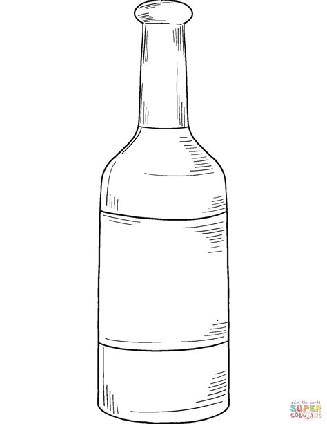 bottle  alcohol coloring page  printable coloring pages