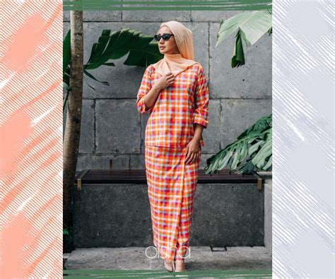 baju raya 2020 inspo the modern plaid kurung style in multicolor
