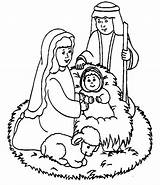 Jesus Coloring Baby Pages Kids Cute sketch template