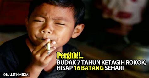 Perghh Budak 7 Tahun Ketagih Rokok Hisap 16 Batang Sehari