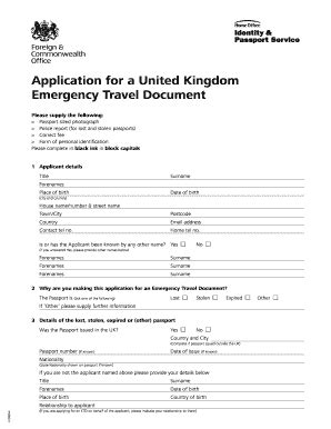 printable application   travel document forms  templates