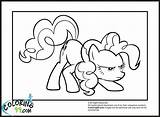 Pinkie Pie Pony Coloring Little Pages Funny Mlp Cute Laugh sketch template