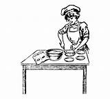 Clipart Baking Woman Chef Cooking Baker Hat Clip Library Clipground sketch template