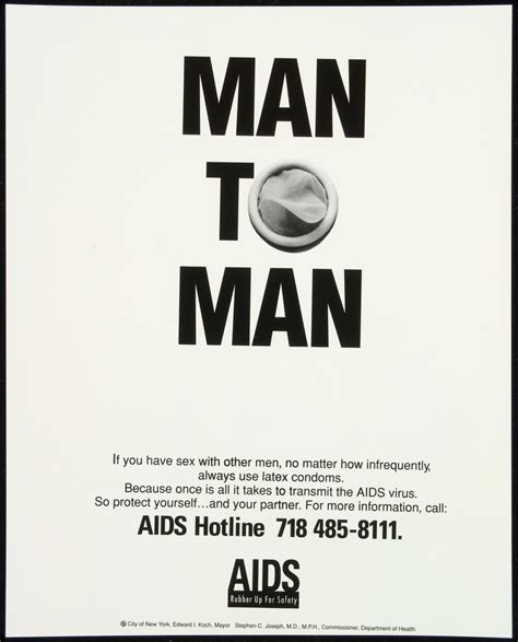 Man To Man Aids Education Posters