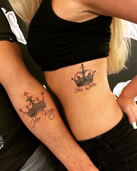 King And Queen Tattoo Coupletattoo Unique Creative Tattoo Ideas