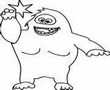 Yeti Coloring Kid Easy Printable Pages Simple Abominable Animation Kids sketch template
