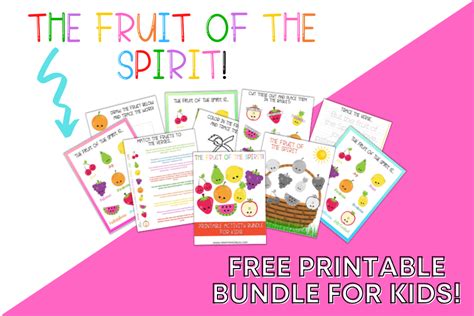 fruit   spirit printables  kids  pages