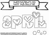 Coloring Name Pages Print Make Own Create Names April Girls Says Printable Color Colouring Kids Getcolorings Generator Template Getdrawings Popular sketch template