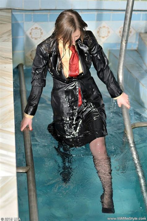 pin by katrinpool on wetlook wet dress business skirt wet clothes