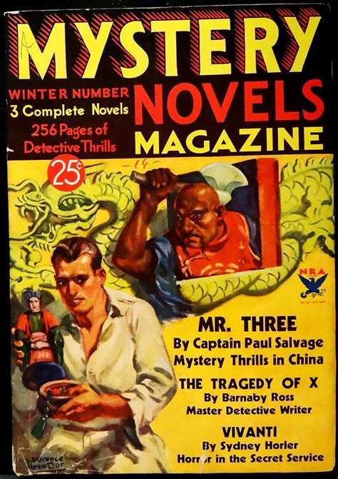 Mystery Novels Magazine No 6 Winter 1933 34 Cover Art