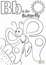Letter Coloring Butterfly Pages Colouring Printable Worksheet Preschool Clipart Color Alphabet Number Sheets Kids Butterflies Activities Template Words Abc Supercoloring sketch template