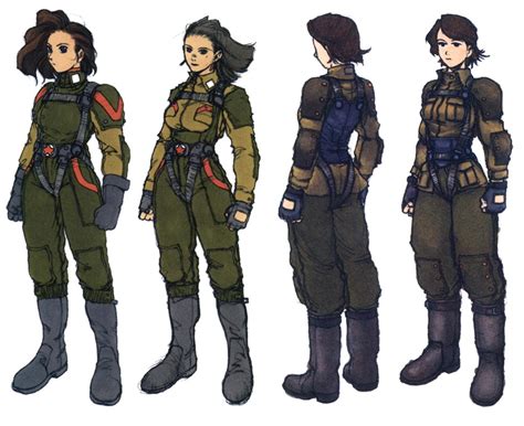 pilot suit concept characters art front mission