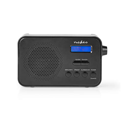 dab radio portable design dab fm  black blue screen battery powered digital