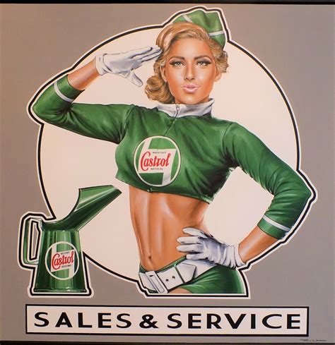 castrol racing pin up girl sales and service high quality 17inx17 5in